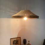 Rattan bambo pedant lamp 1970