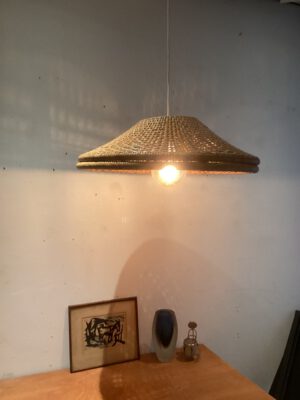 Rattan bambo pedant lamp 1970